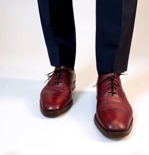 Manistee Brown Leather Lace Up Dress Shoes Mens Size 13 Pre Owned